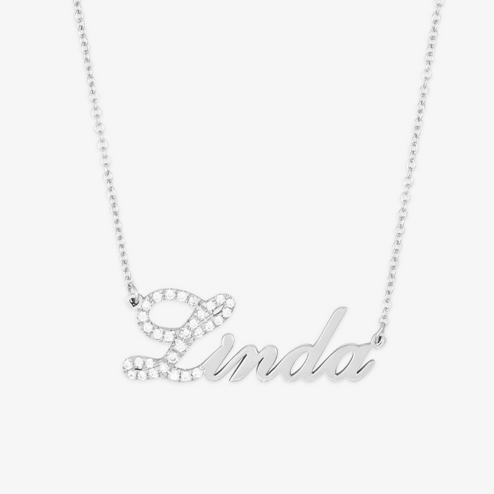 Luxury Zirconia-Adorned Name Necklace - Herzschmuck