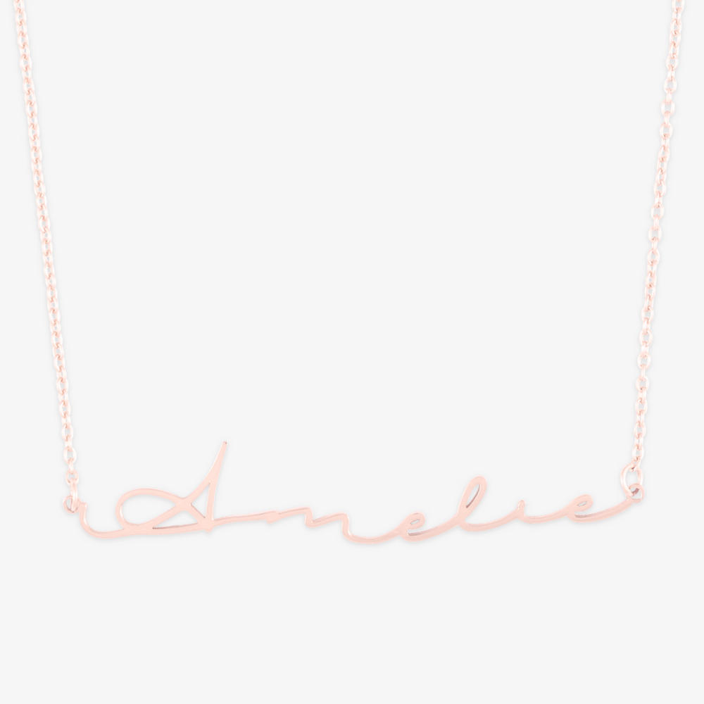 Signature Script Name Necklace - Herzschmuck