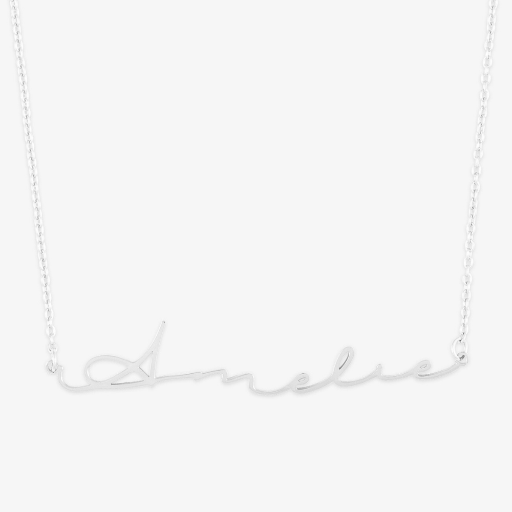 Signature Script Name Necklace - Herzschmuck