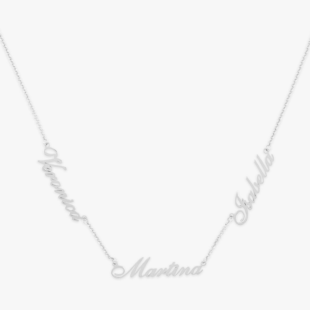 Triple Name Necklace - Herzschmuck