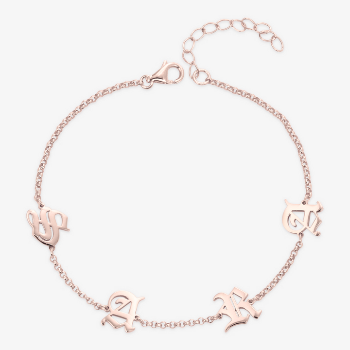 Old English Letter Bracelet - Herzschmuck