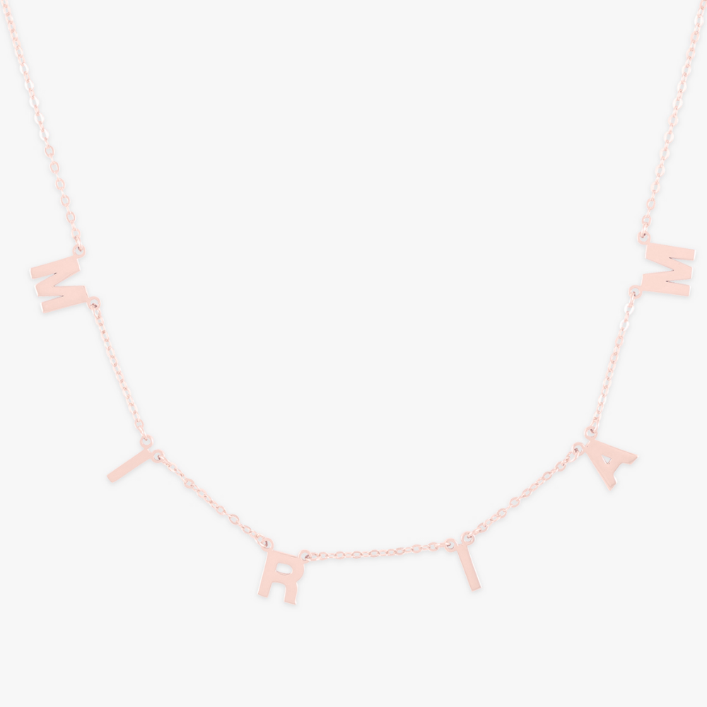 Elegant Block Letter Necklace - Herzschmuck