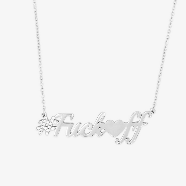 Hashtag Zirconia Name Necklace - Herzschmuck