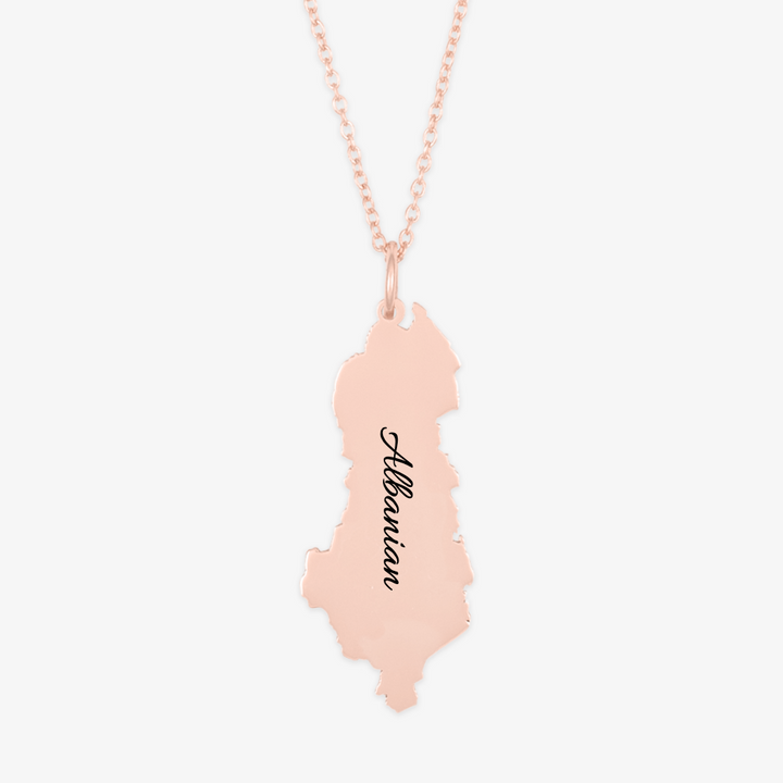 Albanian Silhouette Personalized Necklace - Herzschmuck