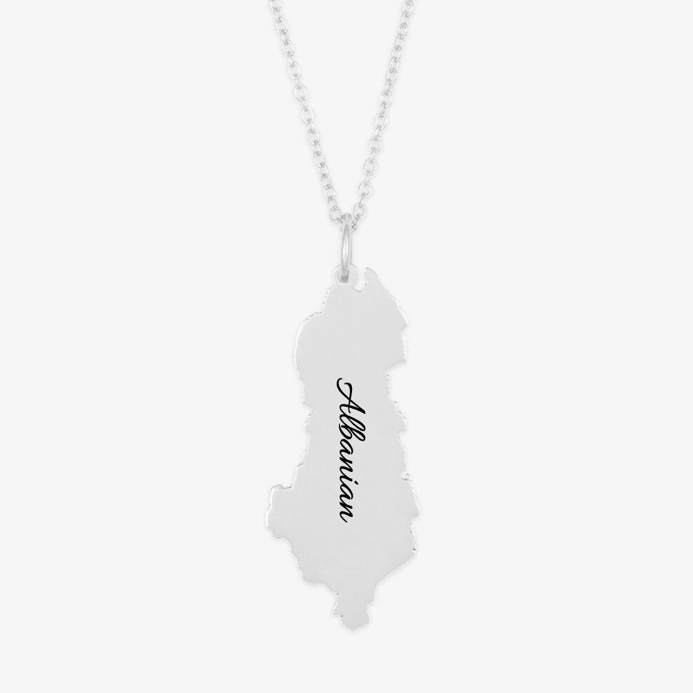 Albanian Silhouette Personalized Necklace - Herzschmuck