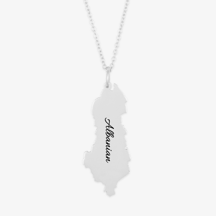 Albanian Silhouette Personalized Necklace - Herzschmuck