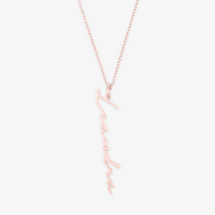 Vertical Signature Name Necklace - Herzschmuck