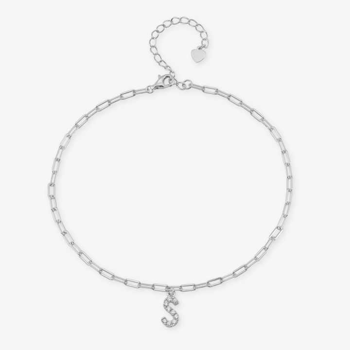 Linkchain Initials Anklet Luxury - Herzschmuck