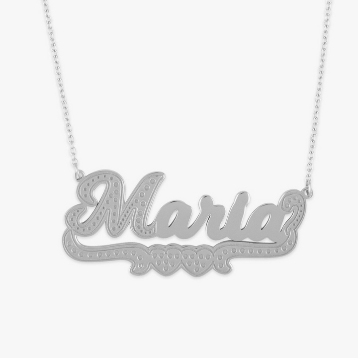 Bold Underlined Name Necklace - Herzschmuck