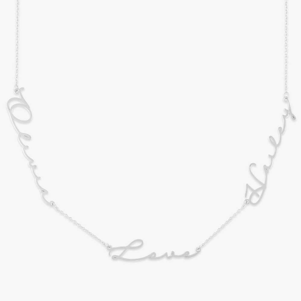 Triple Signature Name Necklace - Herzschmuck