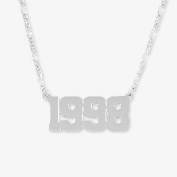 Figaro Vintage Year Necklace in 925 Sterling Silver