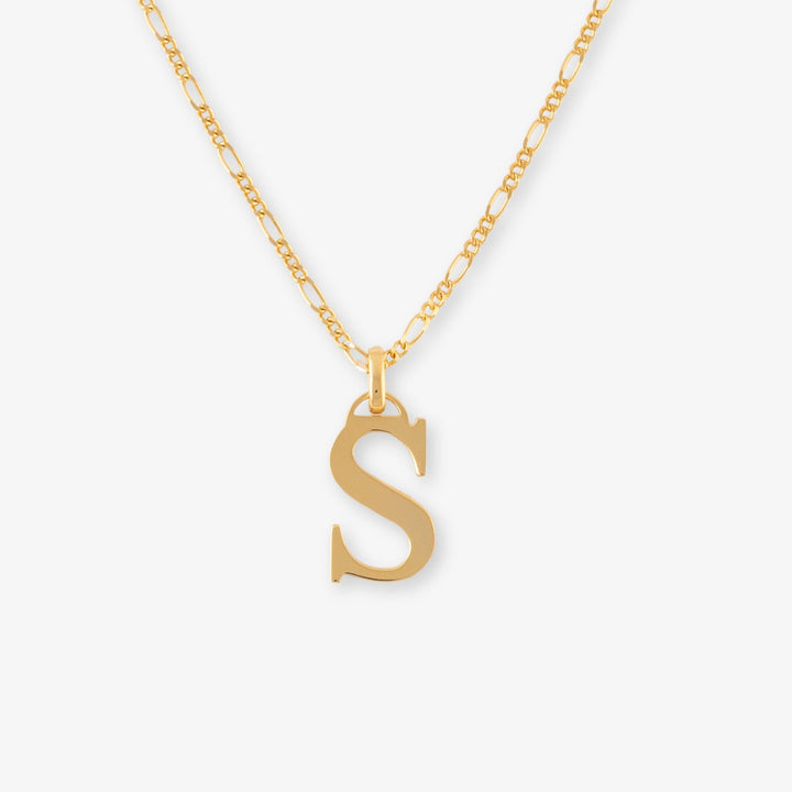 Figaro Letter Necklace in 925 Sterling Silver