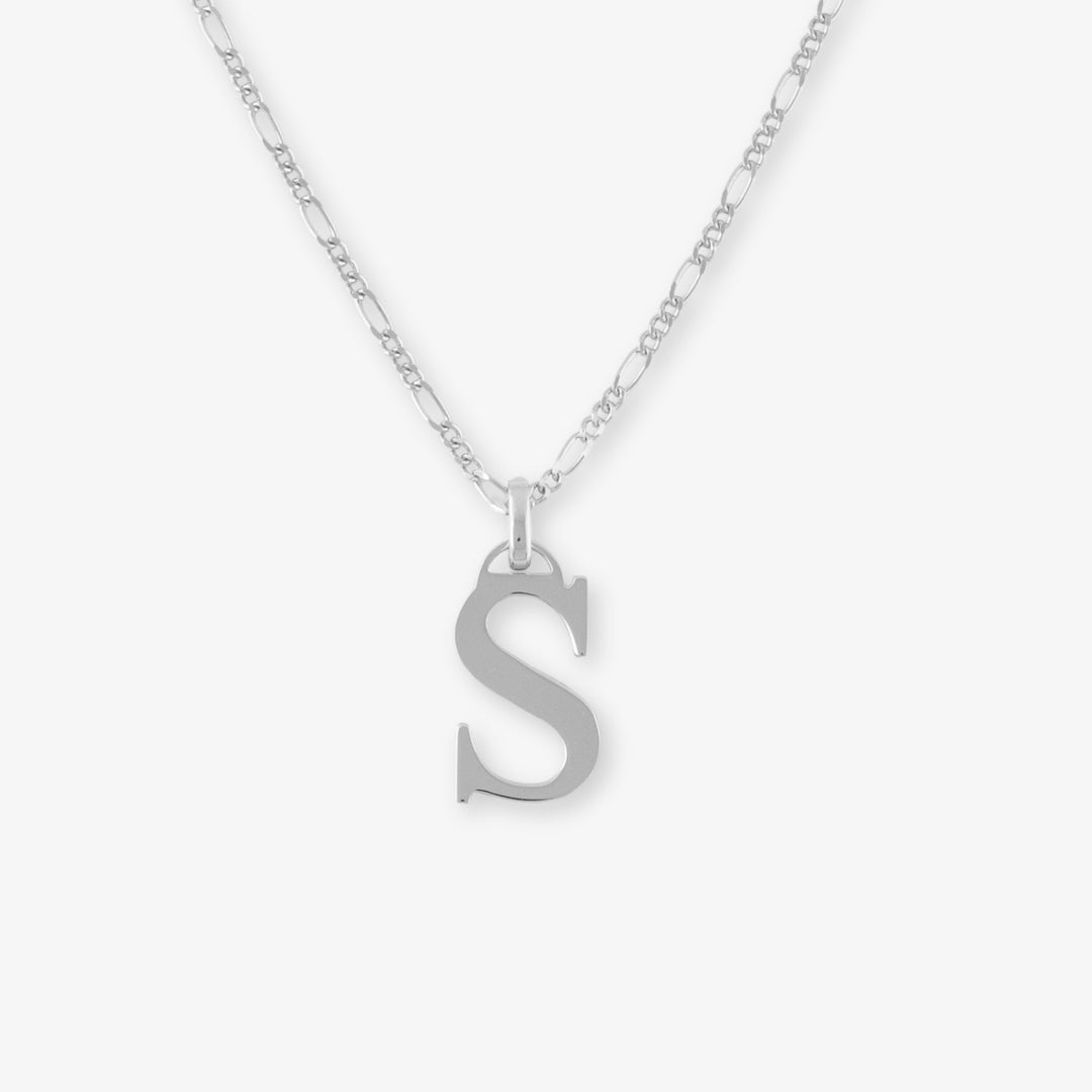 Figaro Letter Necklace in 925 Sterling Silver