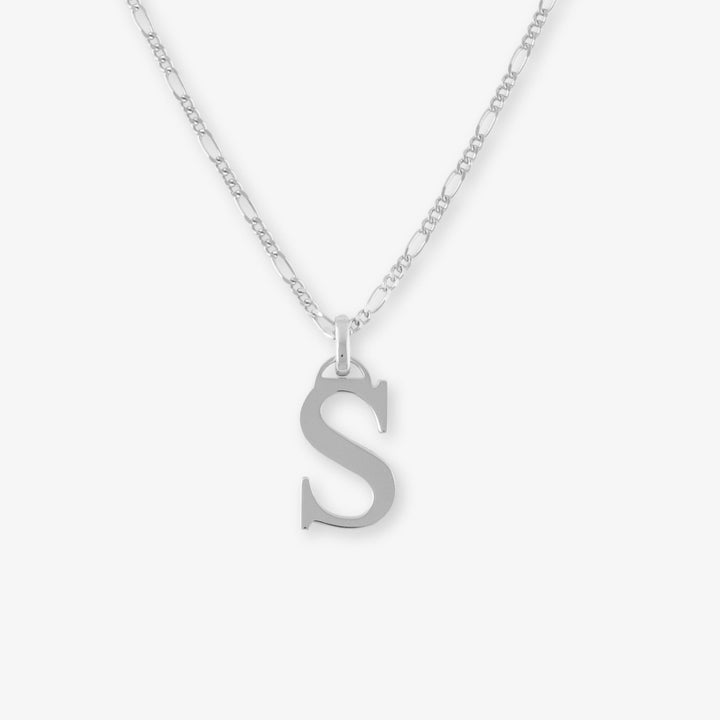 Figaro Letter Necklace in 925 Sterling Silver