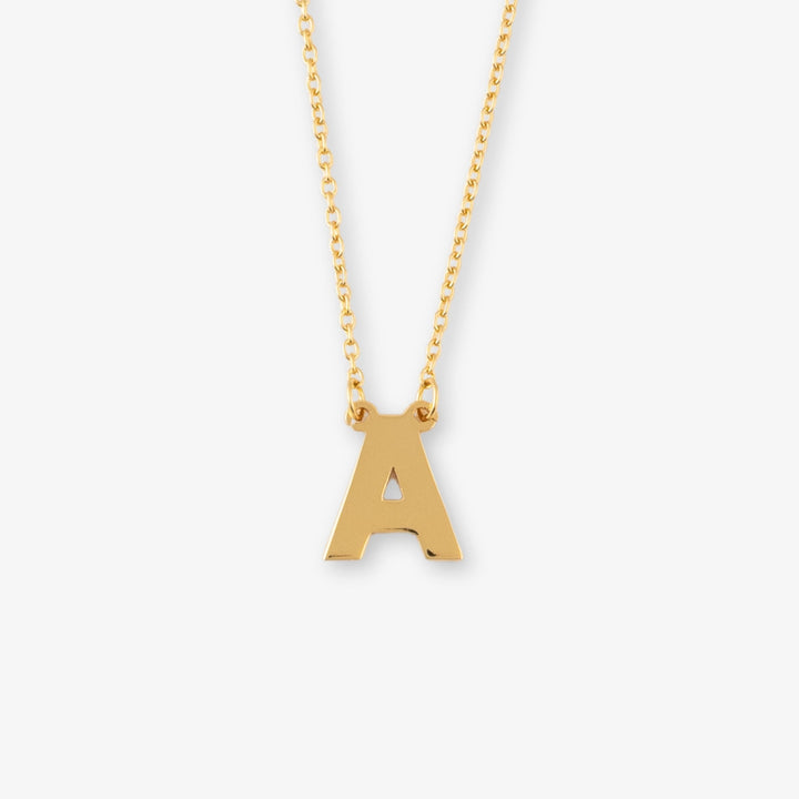 Simple Letter Necklace in 925 Sterling Silver