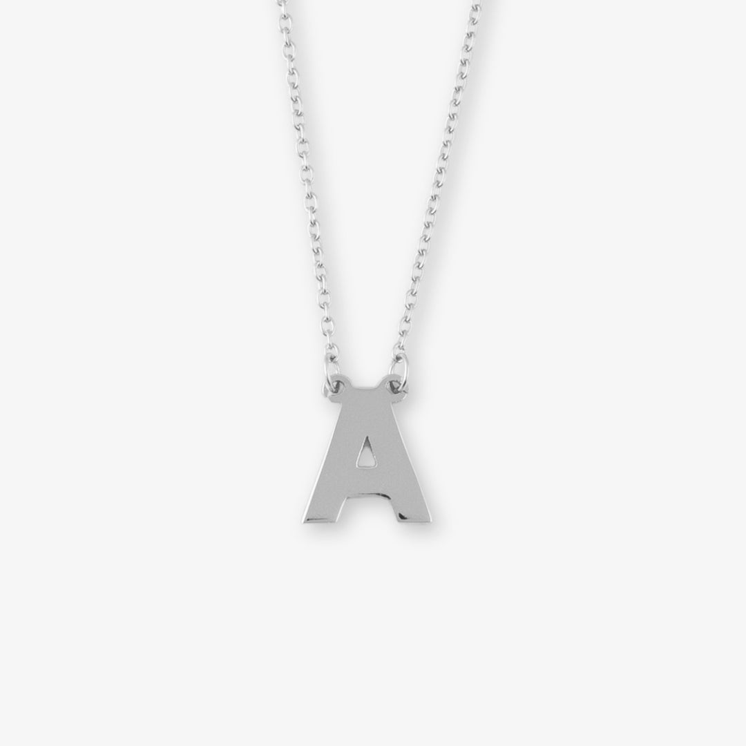 Simple Letter Necklace in 925 Sterling Silver