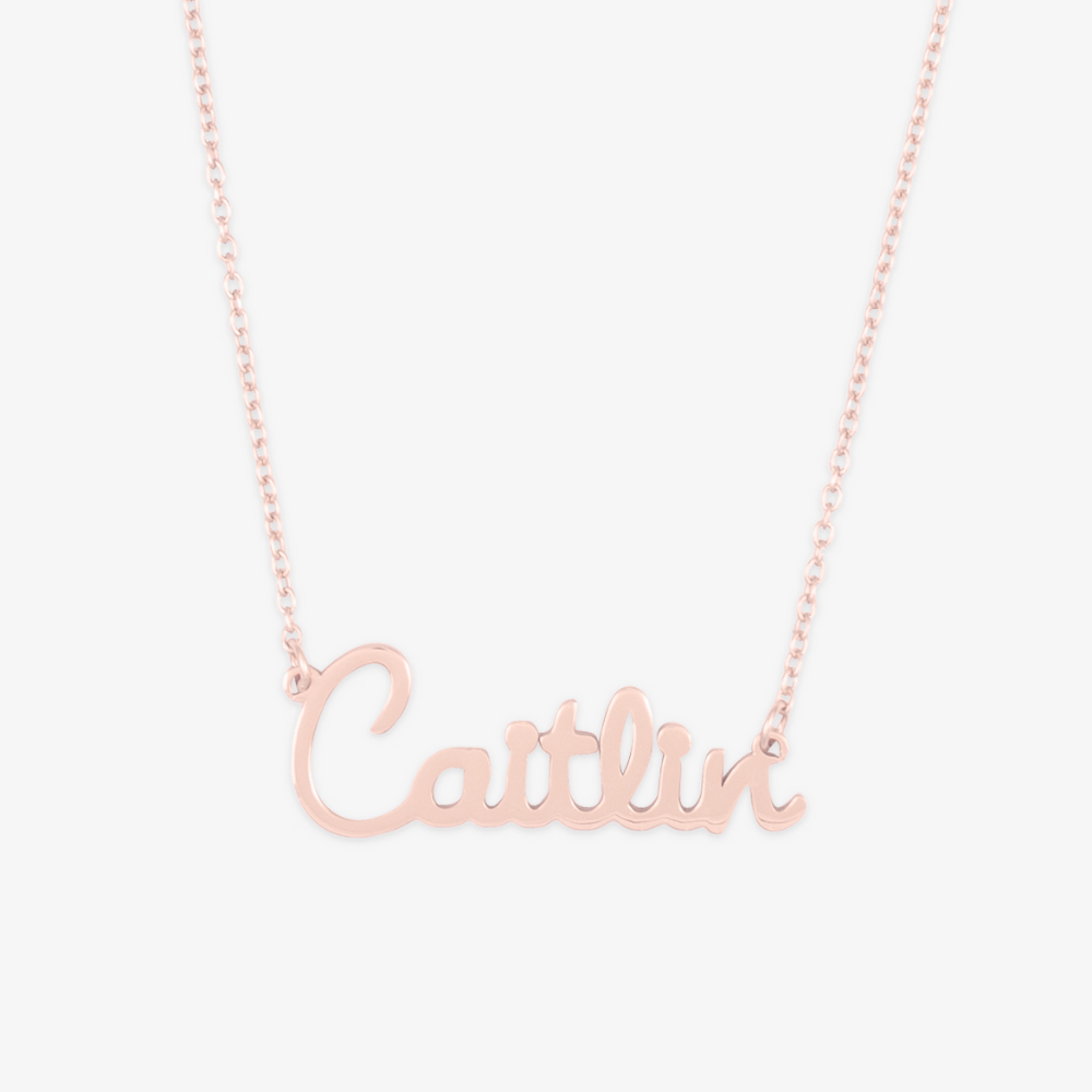 Elegant Cursive Name Necklace - Herzschmuck