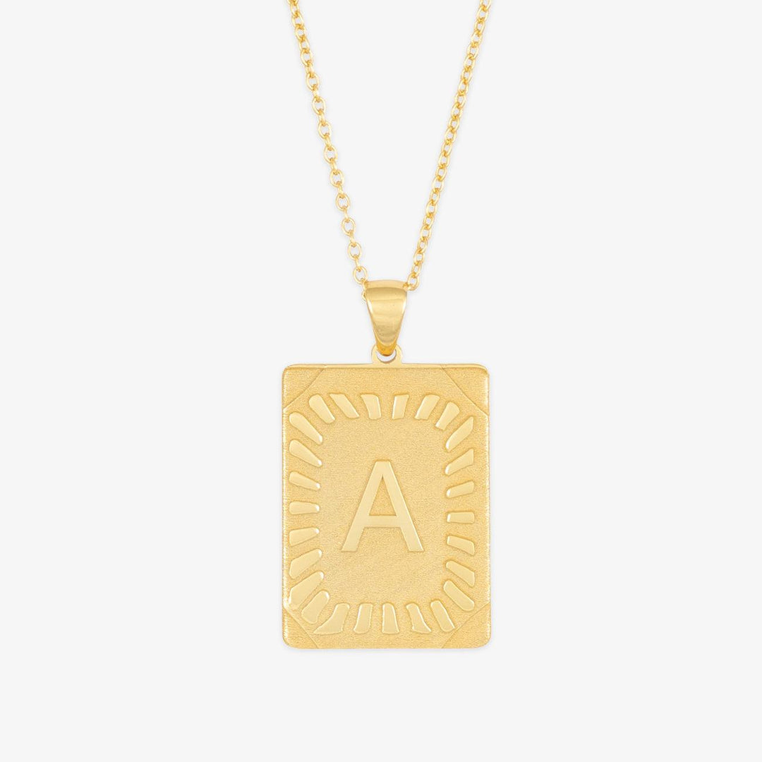 Cleopatra Monogram Rectangle Necklace - Herzschmuck