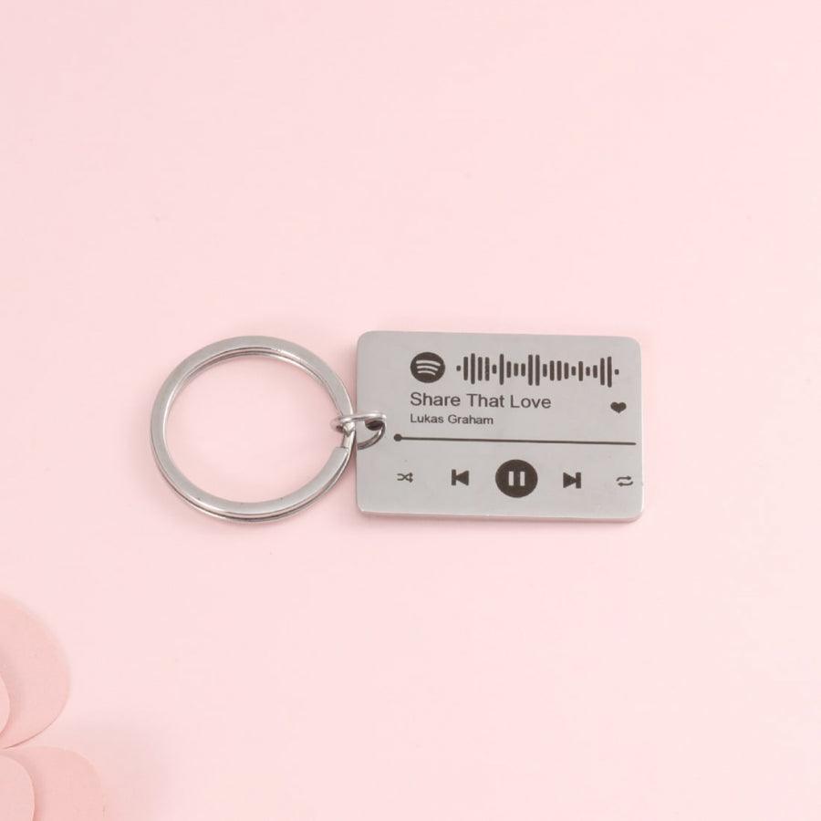 Custom Spotify Code Keychain - Your Song's Momento - Herzschmuck