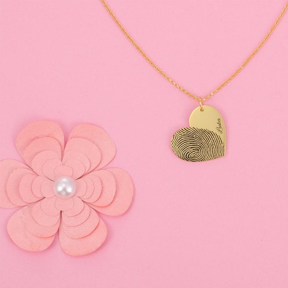 Fingerprint Heart Necklace - Herzschmuck