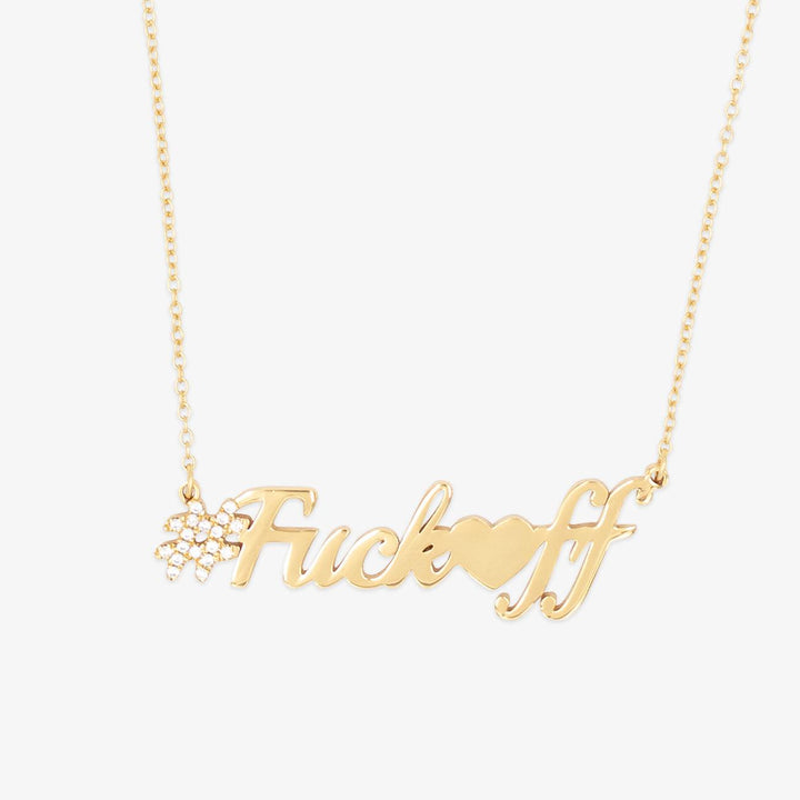 Hashtag Zirconia Name Necklace - Herzschmuck