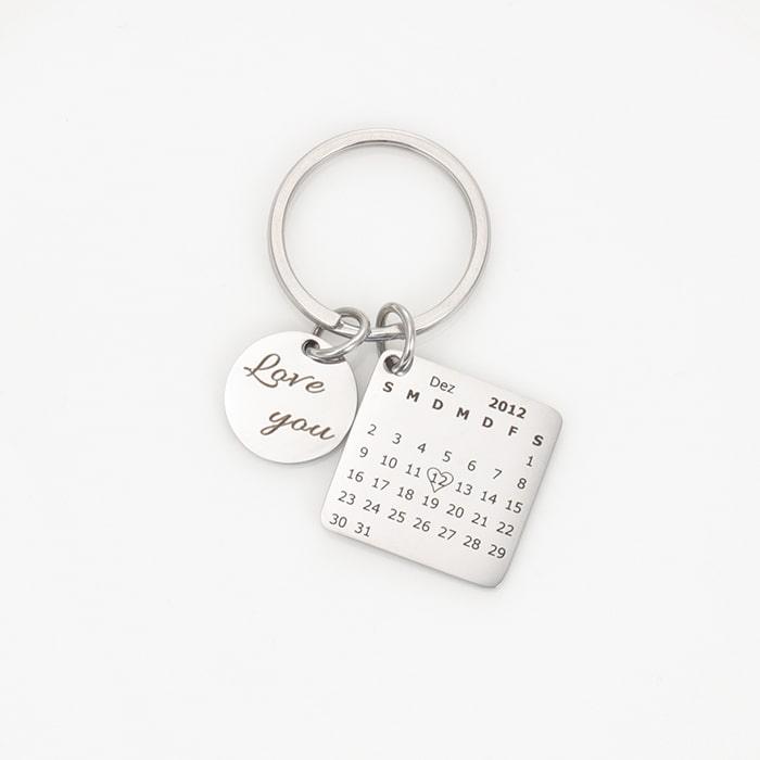 Personalized Calendar Keychain - Herzschmuck