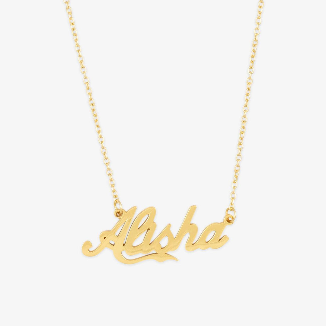 Bold Cursive Name Necklace - Herzschmuck