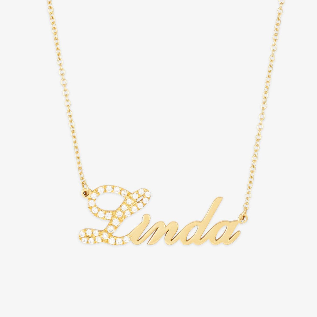 Luxury Zirconia-Adorned Name Necklace - Herzschmuck