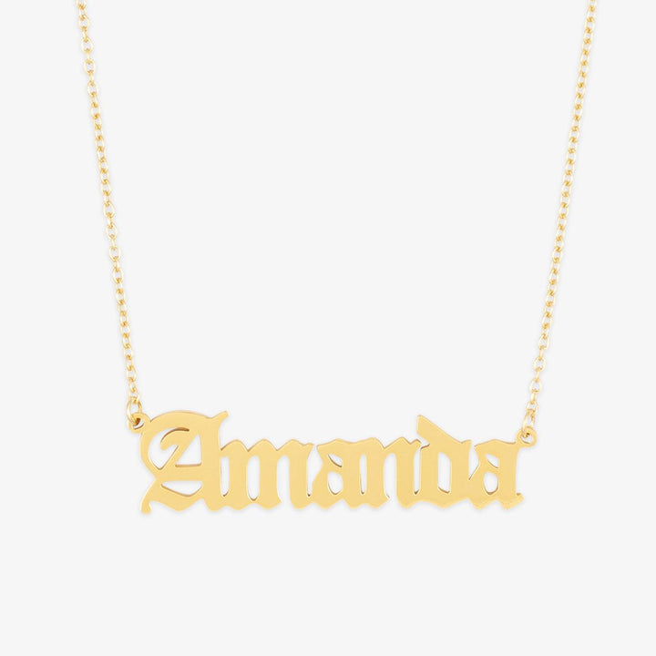 Rockstyle Gothic Name Necklace - Herzschmuck