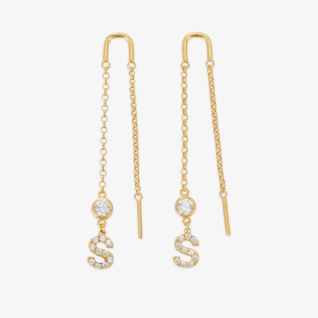 Personalized Initial Drop Earrings - Herzschmuck