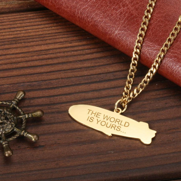 Personalized Zeppelin Pendant Necklace - Herzschmuck